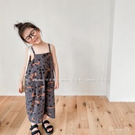 Children's Clothing Summer Clothing Summer Jumpsuit123208Wide-Leg 2025 Sling New Product 7-Point Pan