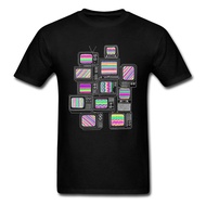 Interference T-shirt Old School T Shirt Men Classic TV Print Tshirt Retro Fashion Clothing Novelty 8