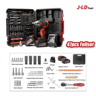 JLD 13mm Cordless Impact Wrench JV88 Brushless 350N.m impact baterai 88V Mesin bor JV88 Untuk Baut M