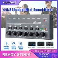 in stock Professional Audio Mixer Stereo 4 Channel 6 Channel 8 Channel Sound Mixer 5V 2A USB Power M