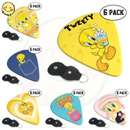 Tweety Bird Guitar Picks 6 Pack -0.46mm 0.71mm 0.96mm Guitar Picks Unique Guitar Gift For Bass, Elec