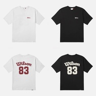 【Hot Sale】Wilson Men's Tennis Short Sleeve Sports Cotton Breathable T-shirt 601