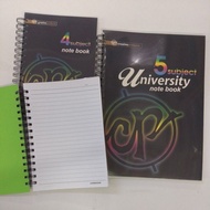 Note book  wirr-O notebook 4 / 5 subjects for school university A4 A5 student 100's pages buku nota 