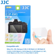 JJC กระจกนิรภัยกันรอยหน้าจอ LCD สำหรับ  Nikon Z30 Zfc Olympus E-M10 MIV E-M5 MIII E-M1 E-M1 MII E-M5 MII E-M10 E-M10 MII E-M10 MIII E -P5 E-PL7 E-PL8 กล้อง PEN-F HD Clear แผ่นกระจกนิรภัยแบบไร้ฟอง