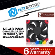 NOCTUA NF-A8 PWM CHROMAX.BLACK.SWAP PREMIUM QUIET 80mm CASE FAN - NF-A8 PWM CH.BK.S