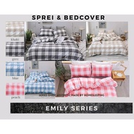 Emily aesthetic checkered bed sheet 90x200 bed sheet 120x200 bed sheet/ 160x200 bed sheet/ 180x200 b