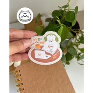 Overthinker Cat Laptop/Tumbler Vinyl Stickers FL3 Kreamynotes Art Studio