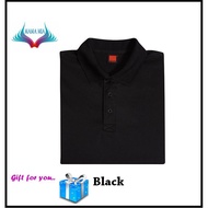 Baju Kolar Sukan Polo Tee Collar JERSEY ~ OREN SPORT ~ QD06 Black