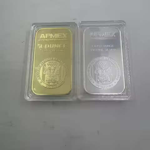 1/5/10//100pcs 1 Oz APMEX Silver Gold Bars America Bullion 1 Troy Ounce 999 Silver Bullion Collectib