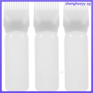 💍 3Pcs Hair Coloring Root Comb Applicator Bottles with Squeeze Design 11.8X1.8X1.8in