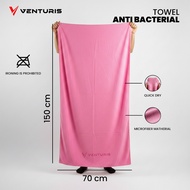 Venturis Microfiber Towel 75cm x 150cm Antibacterial Quick Dry Towel