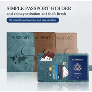 Anti-Magnetic Passport Holder | PU Leather Magnetic Closure | Wallet, Boarding Pass & Card Organizer
