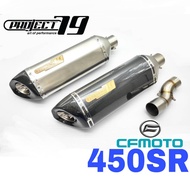 Project79 Exhaust CF Moto 450SR Slip on Stainless QPM06 Muffler Motor Accessories Parts 250 800