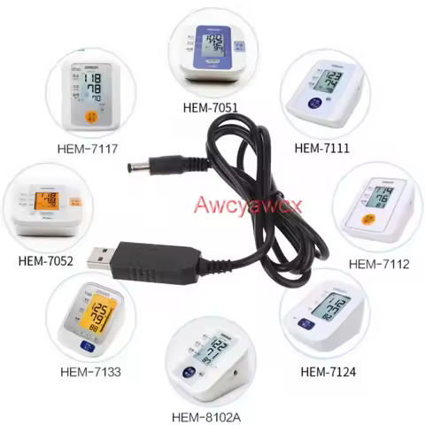6V USB power cable for Omron Bplife yuwell Microlife Rossmax iCare Indoplas AND Basic Blood Pressure