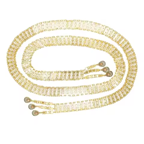 Long Chain Gold Arab Ethnic Long Shoulder Chain Indian Gold Shawl Shoulder Chain Ladies Accessories