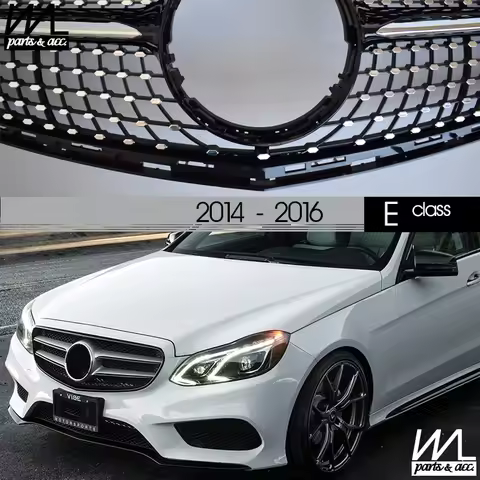 W212 Diamonds Style, Black Front Grille for Mercedes Benz E Class 4-Door Saloon W212 & 5-Door Estate
