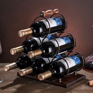 【Ready Stock】High Quality Wine Rack Home Creative Wine Bottle Holder Simple Rugged 6 Bottle Liquor Rack Bar Accessories Tool