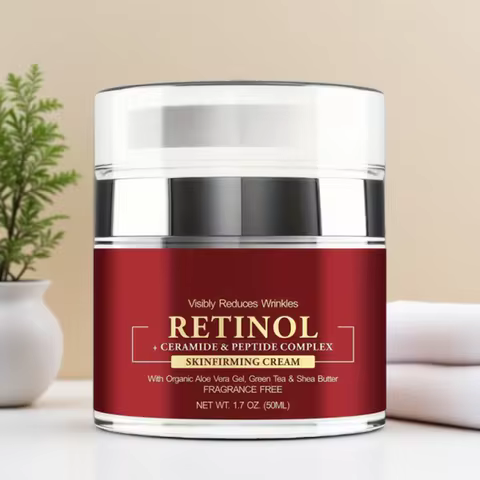 Instant Retinol Cream Face Moisturizer Collagen Firming Lifting Fade Fine Lines Smoother Korea Repai