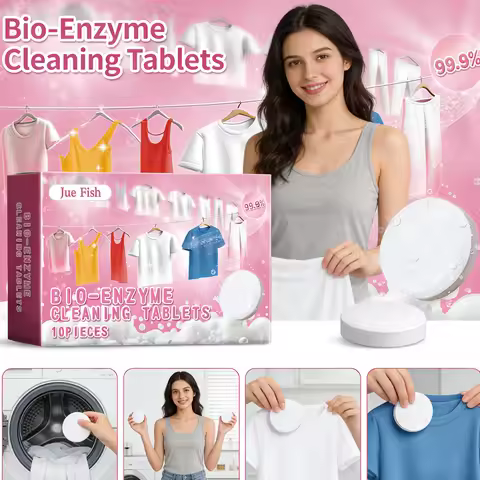 Bio-Enzyme Clothes Cleaner Tablet - Effervescent Fabric Whitener And Stain Removal for Stubborn Grea