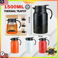 【READY STOCK】1500ML Stainless Steel Thermal Teapot – Vacuum Insulated Hot Water & Coffee Flask 保温壶