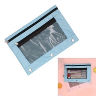 Treeling Portable Pencil Bag Pencil Case File Bag 3 Rings Binders Pen Case for Office