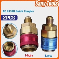 R134a Car Adapter 2 Pcs Auto Aircond Freon R134a Refrigerant Quick Coupler Connector Fitting Manifol