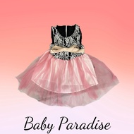 Kids black and pink dinner dress, children’s dinner dress, baby dinner dress, girl dinner dress