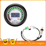 Car Digital Display Air  Ratio Gauge 52mm AFR Meter 2IN1 Voltmeter 12V Narrowband O2 Oxygen Sensor M
