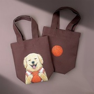 黃金獵犬籃球員_動物插畫/防潑水飲料袋/萬用環保袋/保溫瓶袋/雨/