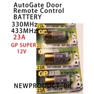 Battery AutoGate Door Remote Control 330MHz 433MHz 1PCS 23A/27A 12V
