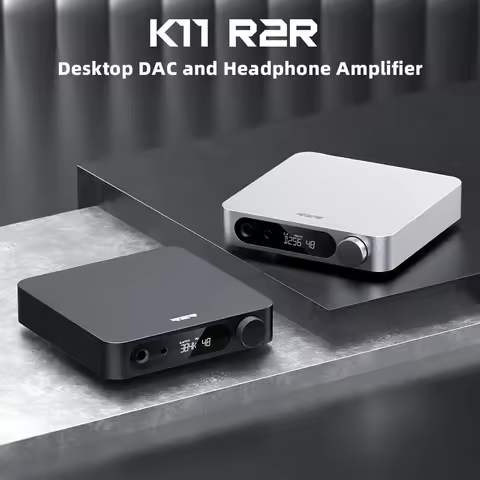 K11 R2R DAC and Headphone Amplifier for Home Audio or PC, 6.35mm and Balanced 4.4mm, RCA, Coaxial, O