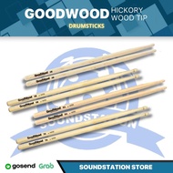 GOODWOOD by Voter Hickory Wood Tip Stick Drum 100% Original Made in USA Size 2B 5B 5A 7A American Hi