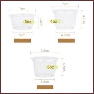 50pcs Disposable Pudding Cup Yogurt Cup Ice cream Cup 3oz 4oz 5oz