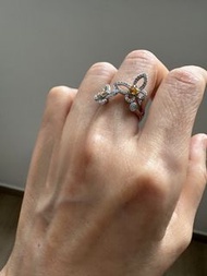 高品黃水晶S925 純銀蝴蝶戒指 Citrine S925 Sterling Silver Butterfly Ring, rings,bracelet,bracelets,earring,earri