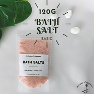 120g Bath Salt Body / Foot Soak / Scrub/ Rendam Kaki | Himalayan Pink Salt | Epsom Salt | Essential Oil - Gift (basic)