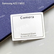 Tempered glass camera glass material / Anti-scratch Clear glass camera protector Samsung A22 4g Sams