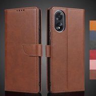 OPPO A18 A38 Case Wallet Flip Cover Leather Case for OPPO A18 / OPPO A38 Pu Leather Phone Bags prote