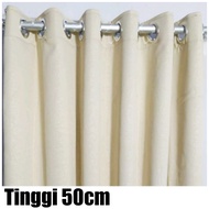 Gorden Poni Polos Atas Pintu Jendela Minimalis Blackout Premium Serat Safron Tinggi 50cm