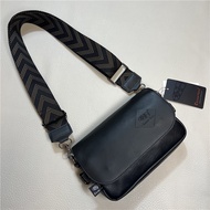 Zaraละกระเป๋าเป้สะพายข้างสำหรับผู้ชายกระเป๋าครอสบอดี้เทปผ้าลายทางลำลองสะพายไหล่เดียว2024ฤดูร้อน