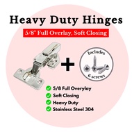 Kitchen Cabinet Hinge Heavy Duty SUS304 Soft Close Hinge 5/8" Waterproof Hydraulic Hinge Conceal Door 柜门 门铰不锈钢