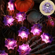 Halloween Spider Web LED String Light, 4.92 Feet/9.84 Feet, 10/20 Spider Web Lights Battery Powered 