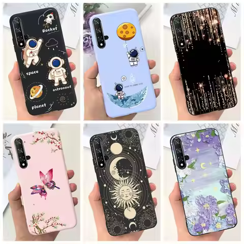 Nova 5T Case For Huawei Honor 20 Pro Phone Cover Fashion Flower Astronaut Soft TPU Bumper For Huawei