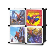 4 Wardrobe DIY Cartoon Wardrobe Cabinet Cube Rack Clothes Storage Bedroom Wardrobe Cabinet Almari