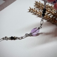 浪漫紫黃晶手鍊 - 醫療鋼 / 紫黃晶 / 金曜石 / 紫水晶