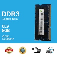 8GB 2Rx8 PC3-10600S DDR3-1333Mhz SODIMM Laptop Memory RAM 1.5V