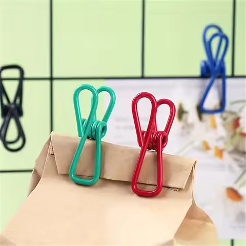 12pcs Durable Multi-Purpose Steel Clips for Sealing Food Bags Chips& More,Easy to Clean Kitchen & Di