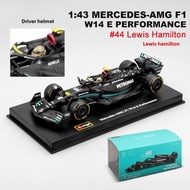Biliao 1:43 Mercedes W14 Equation Model F1 Metal Car Mercedes 2023 Hamilton Car Model
