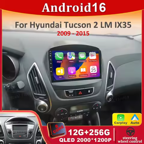 For Hyundai Tucson 2 LM IX35 2009 - 2015 CarPlay Android 16 Auto 2DIN Car headunit Autoradio Car Rad