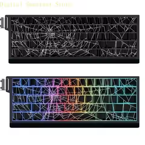 85AA 64/74Key Keycaps Customs Spiders Web Keycap Set Side Print Backlit Key Keycaps for 61/64/68 Mec