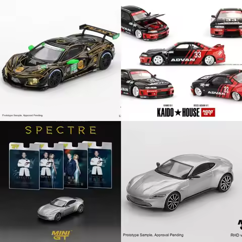 MINI GT 1:64 R33 Kaido Works ADVAN DB10 "Spectre" Corvette Z06 GT3.R #13 AWA 2025 IMSA Daytona 24 Hr